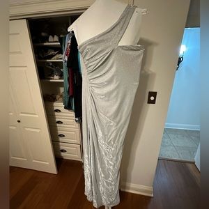 One shoulder sparkle formal dress